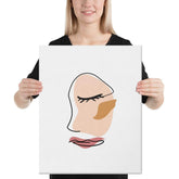 Abstract Minimalist Line Art Cracked Face Canvas, Canvas, $ 79.00, A Moment Of Now™